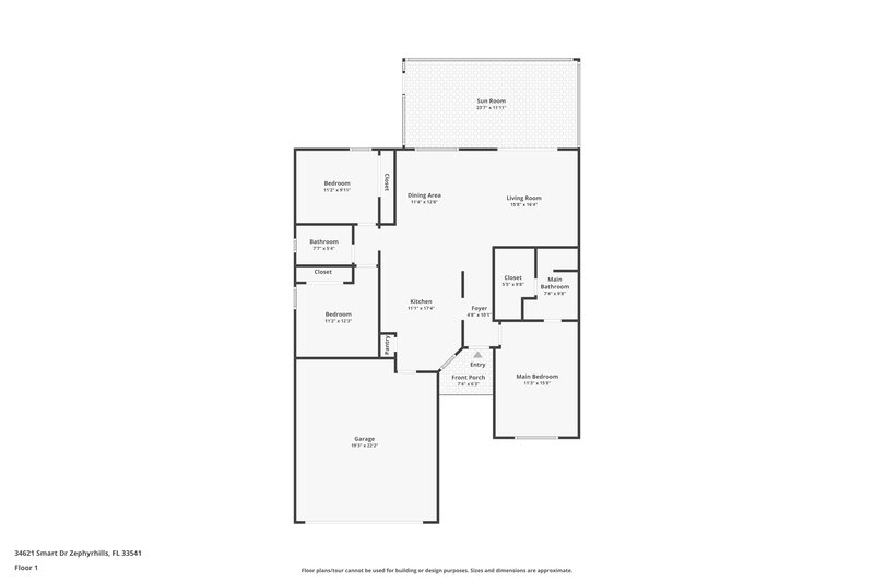 1,920/Mo, 34621 Smart Dr Zephyrhills, FL 33541 Floor Plan View