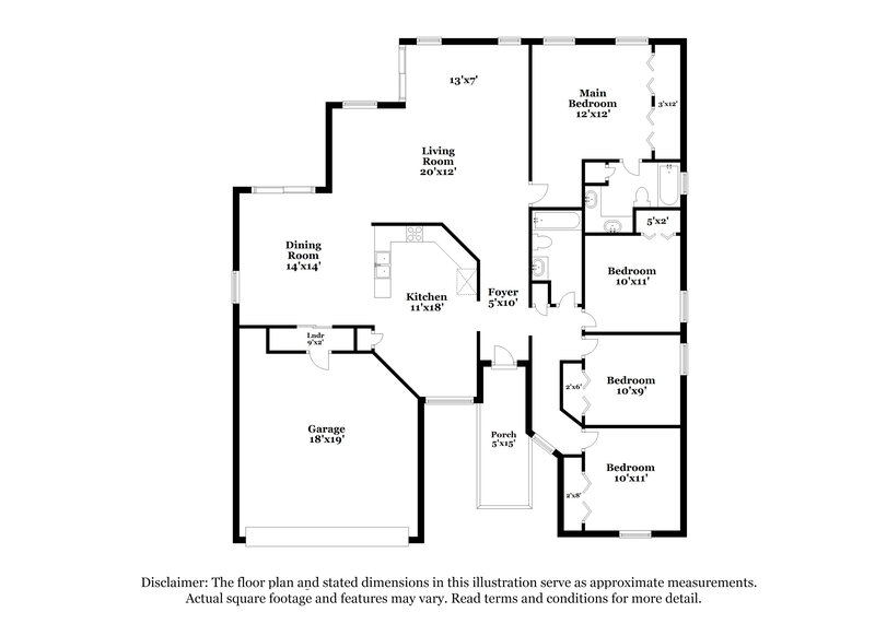 2,495/Mo, 12114 Clearbrook Ct Riverview, FL 33569 Floor Plan View