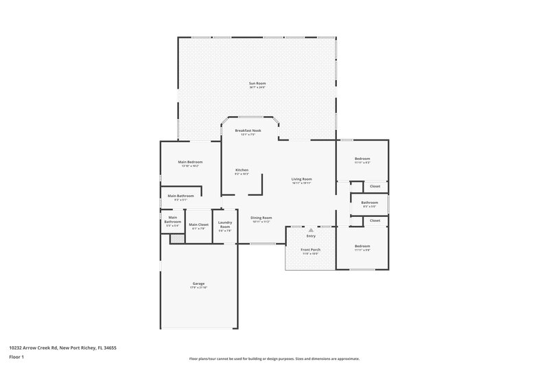 2,085/Mo, 10232 Arrow Creek Rd New Port Richey, FL 34655 Floor Plan View