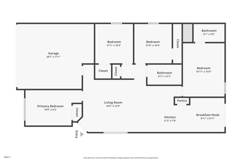 1,865/Mo, 7742 Bristol Park Dr Apollo Beach, FL 33572 Floorplan View