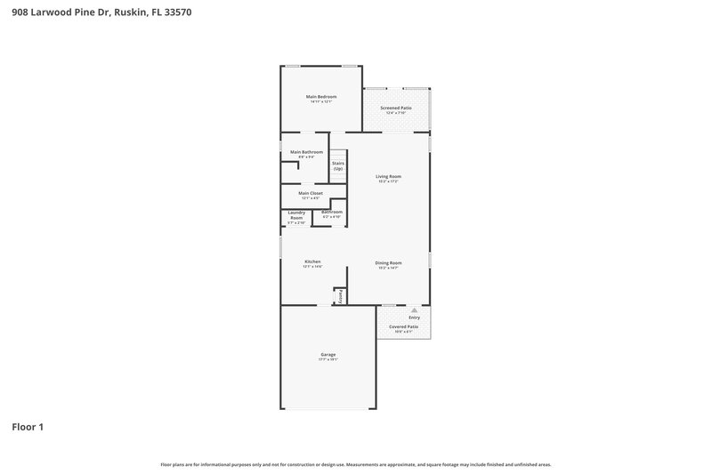 2,075/Mo, 908 Larwood Pine Dr Ruskin, FL 33570 Front View