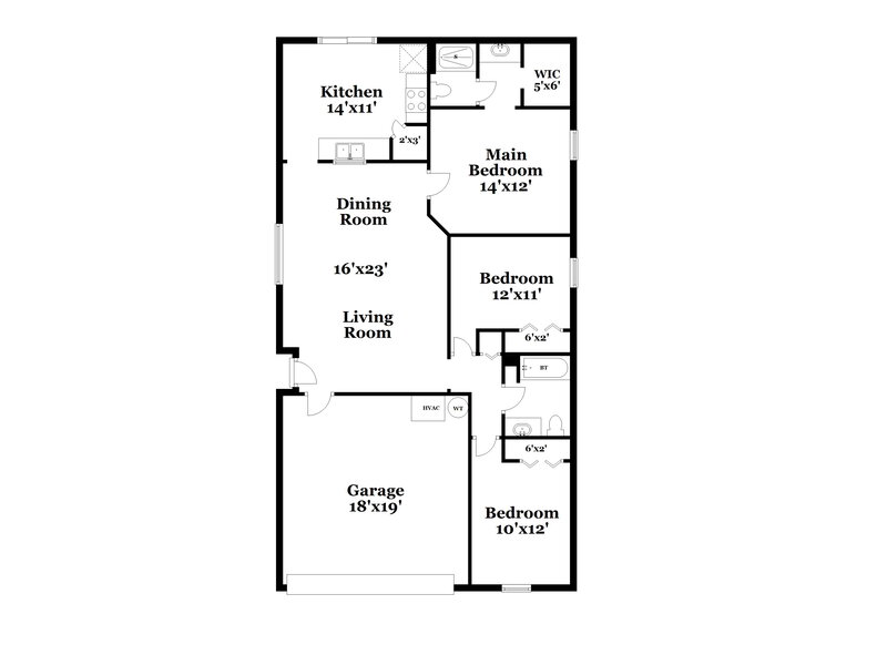 1,975/Mo, 6452 Tabogi Trl Wesley Chapel, FL 33545 Floor Plan View
