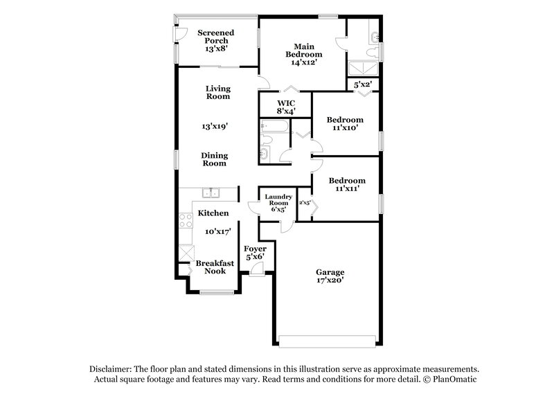 1,765/Mo, 11027 Kenmore Dr New Port Richey, FL 34654 Floor Plan View