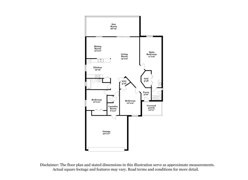 2,200/Mo, 11307 Brownstone Ct Riverview, FL 33569 Floor Plan View