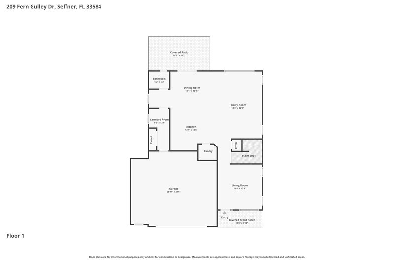 3,000/Mo, 209 Fern Gulley Dr Seffner, FL 33584 Floor Plan View