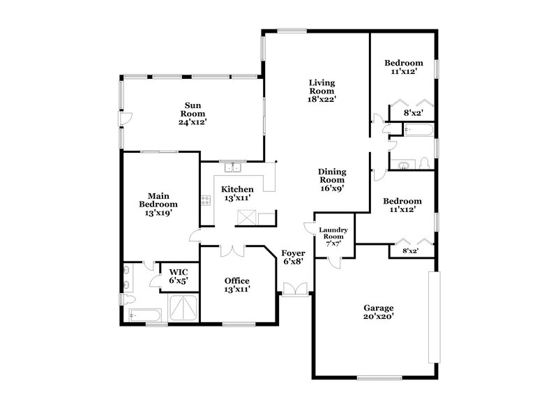 2,680/Mo, 2535 Arborwood Dr Valrico, FL 33596 Floor Plan View