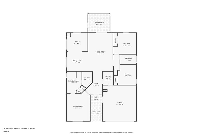 3,820/Mo, 10147 Cedar Dune Dr Tampa, FL 33624 Floor Plan View