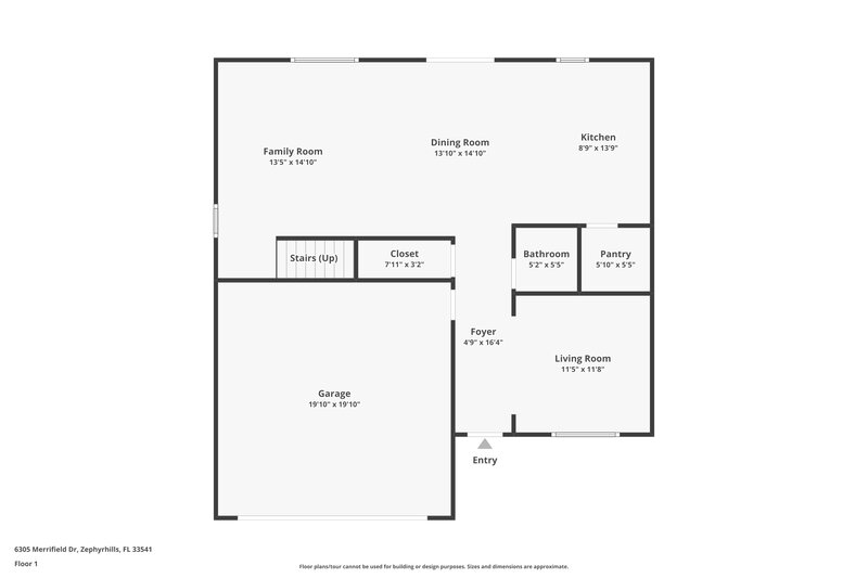 2,160/Mo, 6305 Merrifield Dr Zephyrhills, FL 33541 Floor Plan View