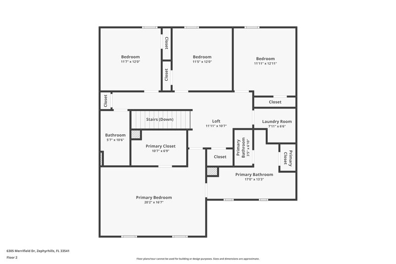2,160/Mo, 6305 Merrifield Dr Zephyrhills, FL 33541 Floor Plan View 2