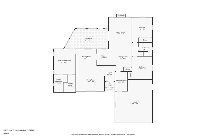 3,650/Mo, 22853 Fern Ct Land O' Lakes, FL 34639 Floor Plan View