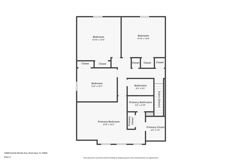 3,640/Mo, 13809 Gentle Woods Ave Riverview, FL 33569 Floor Plan View