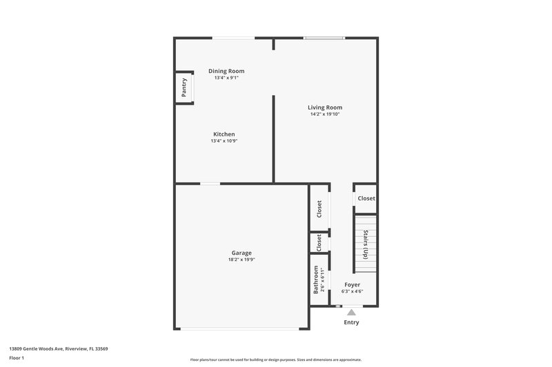 2,150/Mo, 13809 Gentle Woods Ave Riverview, FL 33569 Floorplan View 2