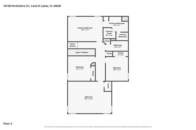 2,380/Mo, 10138 Perthshire Cir Land O' Lakes, FL 34638 Floorplan View 2