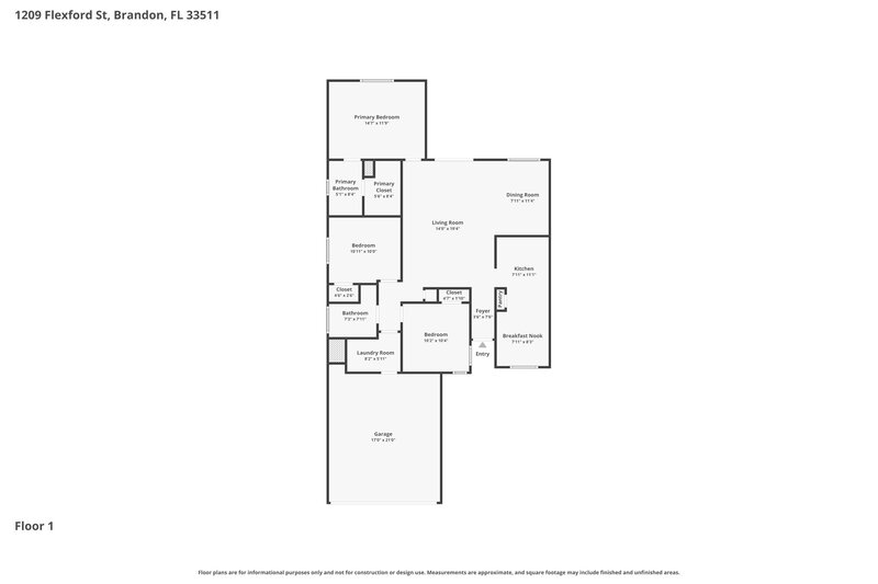 2,145/Mo, 1209 Flexford St Brandon, FL 33511 Floor Plan View