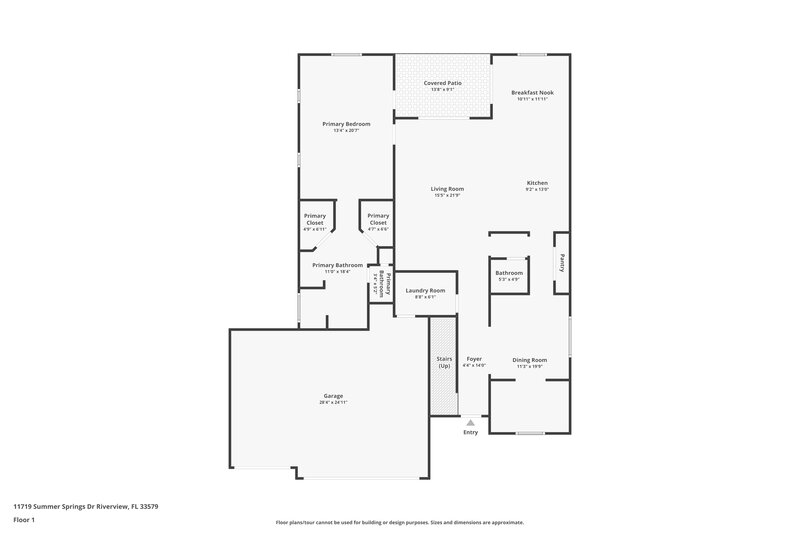 2,665/Mo, 11719 Summer Springs Dr Riverview, FL 33579 Floorplan View