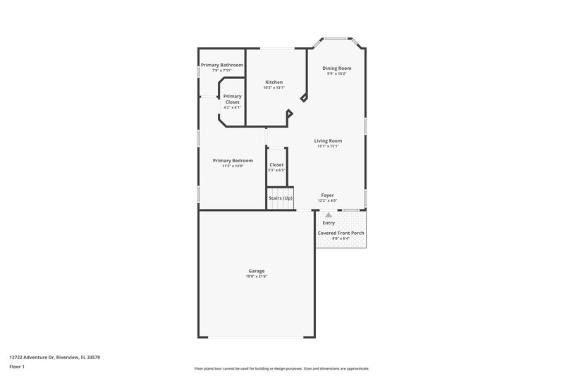 2,155/Mo, 12722 Adventure Dr Riverview, FL 33579 Floor Plan View