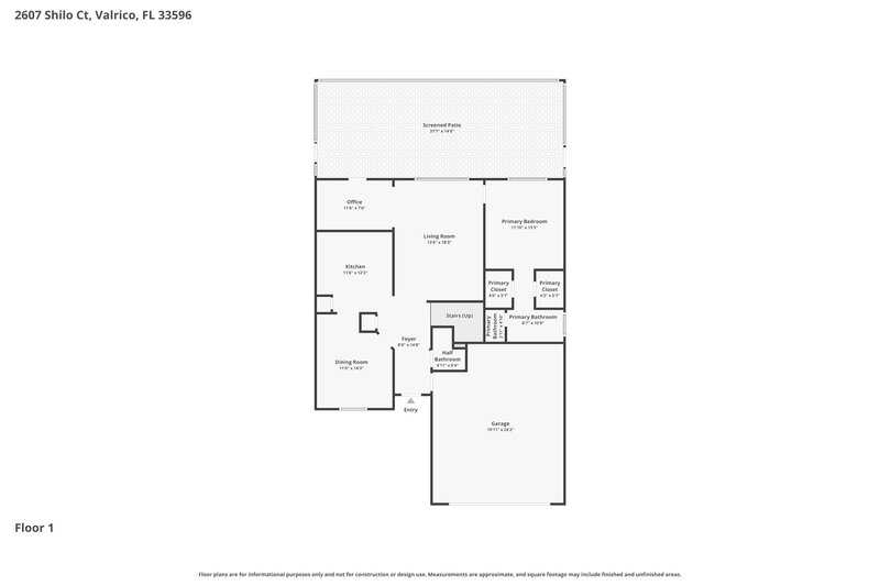 2,190/Mo, 2607 Shilo Ct Valrico, FL 33596 Floorplan View