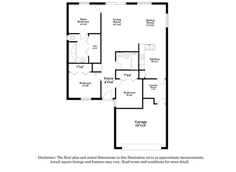1,815/Mo, 6225 Twin Bridges Dr Zephyrhills, FL 33541 Floor Plan View