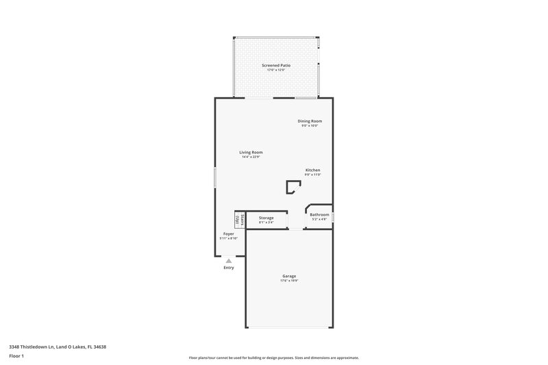 2,180/Mo, 3348 Thistledown Ln Land O' Lakes, FL 34638 Floor Plan View