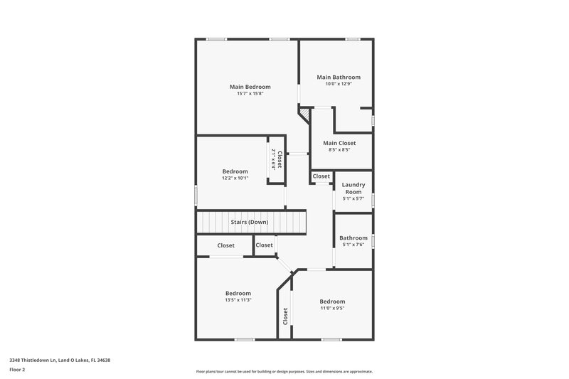 2,180/Mo, 3348 Thistledown Ln Land O' Lakes, FL 34638 Floor Plan View 2