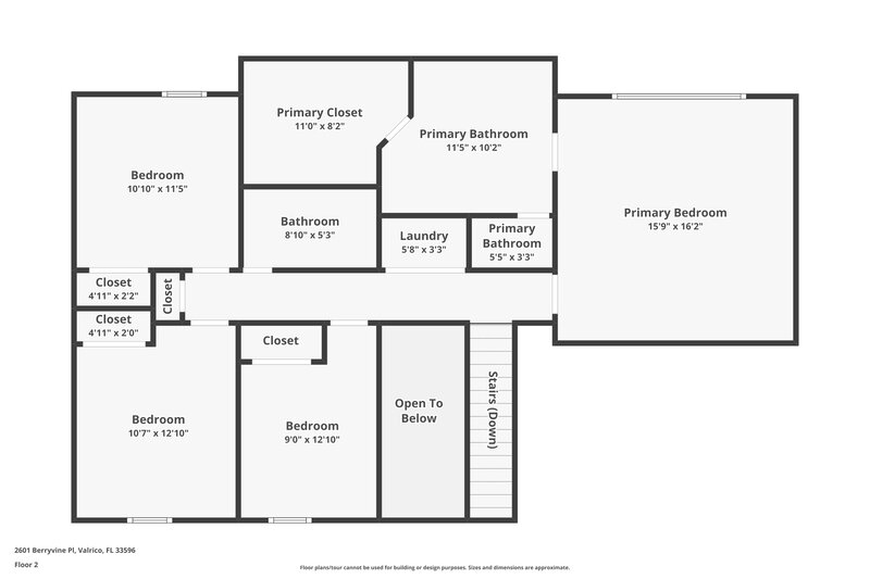 2,460/Mo, 2601 Berryvine Pl Valrico, FL 33596 Floor Plan View 2
