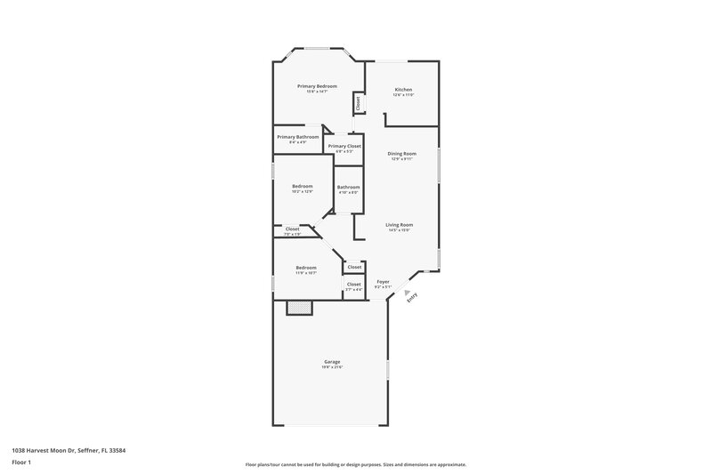 3,280/Mo, 1038 Harvest Moon Dr Seffner, FL 33584 Floor Plan View