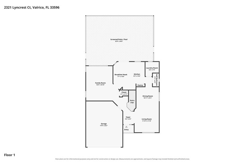 2,820/Mo, 2321 Lyncrest Ct Valrico, FL 33596 Floor Plan View