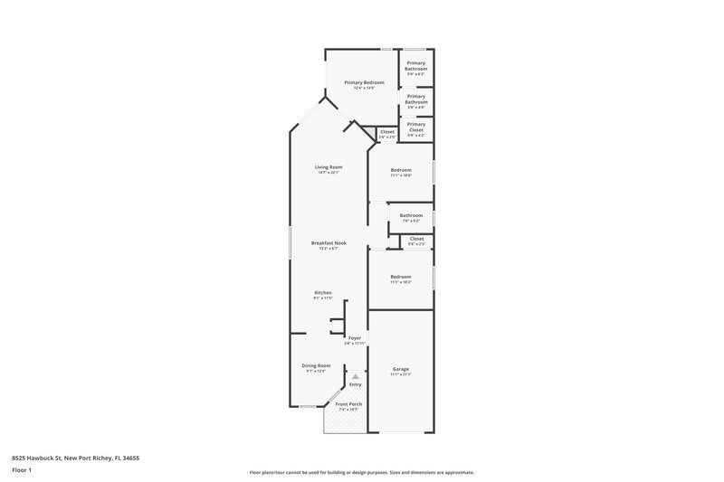 2,065/Mo, 8525 Hawbuck St Trinity, FL 34655 Floor Plan View