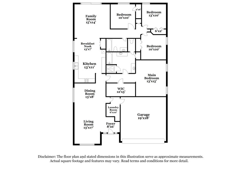 2,290/Mo, 10438 Hunters Haven Blvd Riverview, FL 33578 Floor Plan View