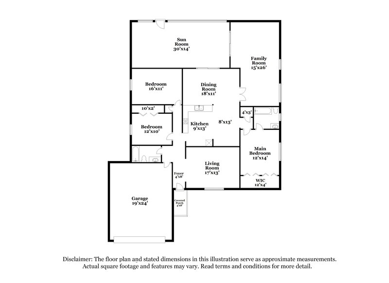 1,600/Mo, 2483 Amherst Ave Spring Hill, FL 34609 Floor Plan View