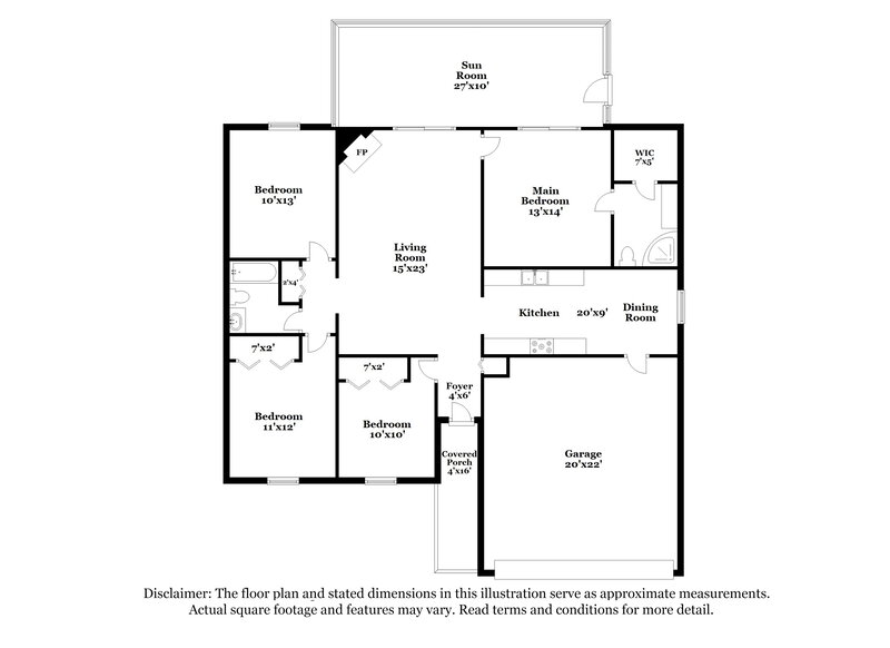 1,990/Mo, 110 Field Ln Seffner, FL 33584 Floor Plan View