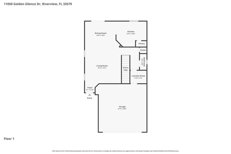 2,240/Mo, 11050 Golden Silence Dr Riverview, FL 33579 Floor Plan View