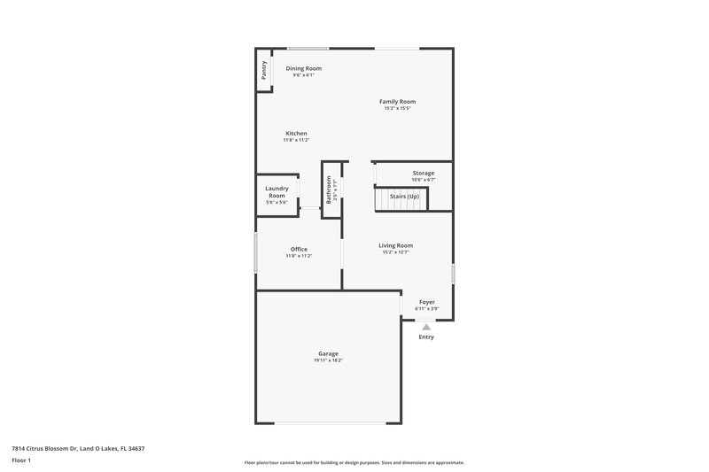 2,190/Mo, 7814 Citrus Blossom Dr Land O' Lakes, FL 34637 Floor Plan View