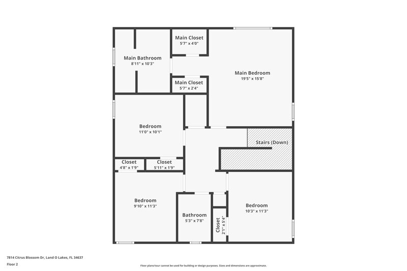 2,190/Mo, 7814 Citrus Blossom Dr Land O' Lakes, FL 34637 Floor Plan View 2