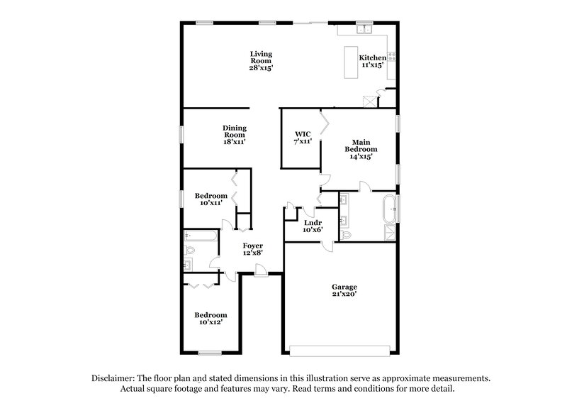 2,245/Mo, 11123 Goldenrod Fern Dr Riverview, FL 33569 Floor Plan View