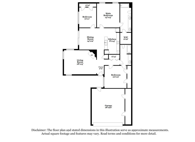 2,225/Mo, 6903 Silvermill Dr Tampa, FL 33635 Floor Plan View