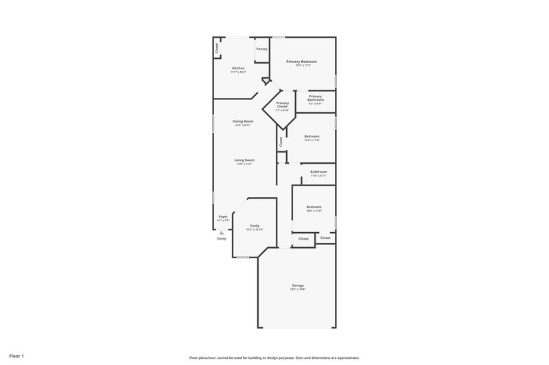 2,025/Mo, 12413 Field Point Way Spring Hill, FL 34610 Floor Plan View