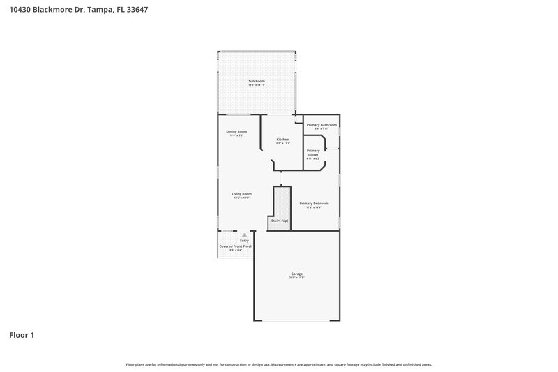 2,240/Mo, 10430 Blackmore Dr Tampa, FL 33647 Floorplan View