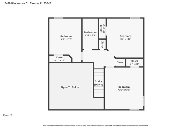 2,240/Mo, 10430 Blackmore Dr Tampa, FL 33647 Floorplan View 2