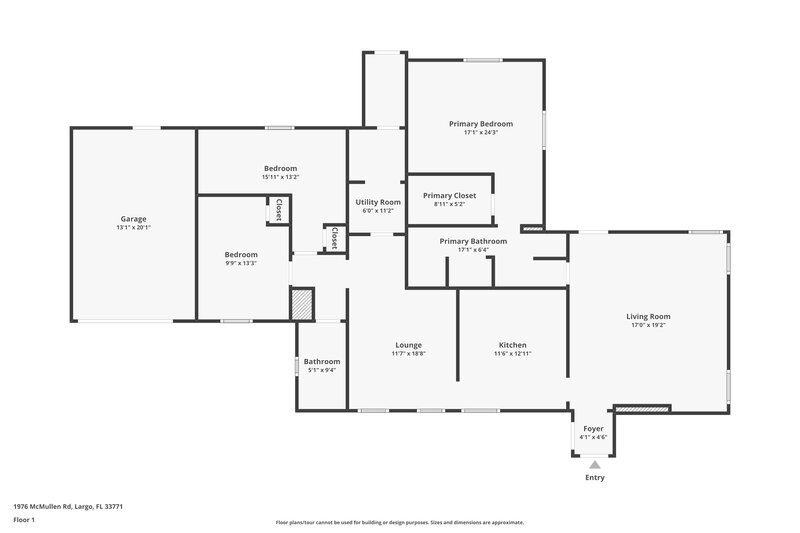 2,605/Mo, 1976 McMullen Rd Largo, FL 33771 Floorplan View