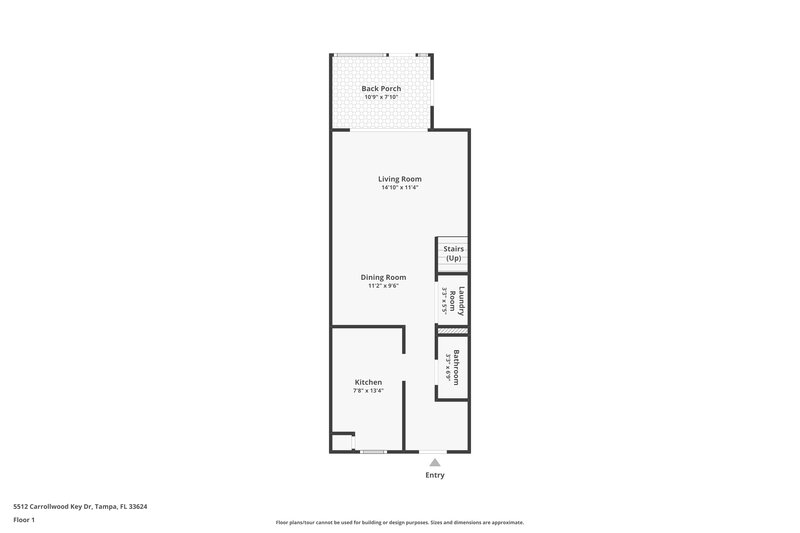 1,795/Mo, 5512 Carrollwood Key Dr Tampa, FL 33624 Floorplan View
