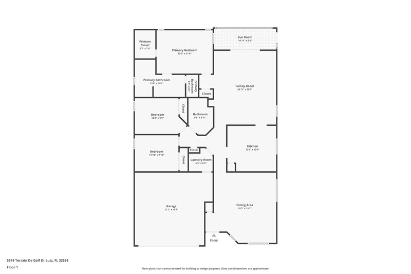 2,670/Mo, 5519 Terrain de Golf Dr Lutz, FL 33558 Floor Plan View