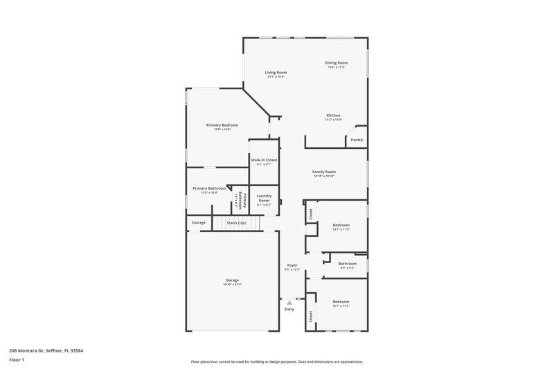 4,040/Mo, 206 Montara Dr Seffner, FL 33584 Floorplan View