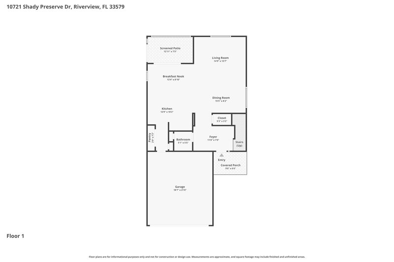 2,170/Mo, 10721 Shady Preserve Dr Riverview, FL 33579 Floor Plan View