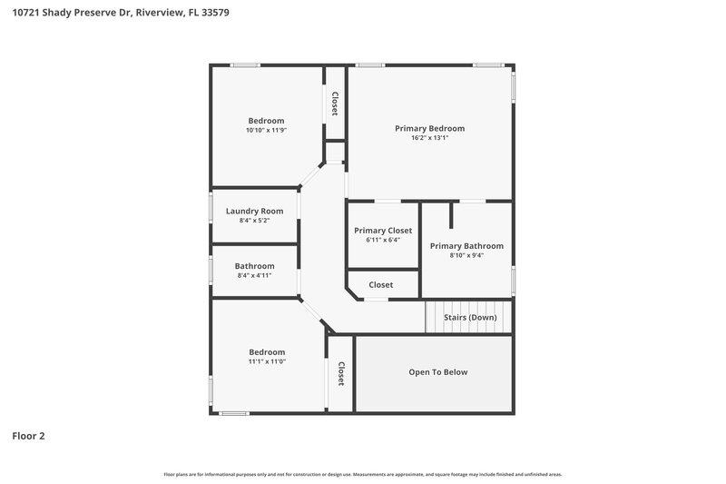 2,170/Mo, 10721 Shady Preserve Dr Riverview, FL 33579 Floor Plan View 2