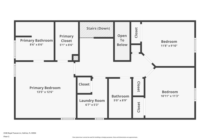 0/Mo, 3128 Royal Tuscan Ln Valrico, FL 33594 Floor Plan View 2