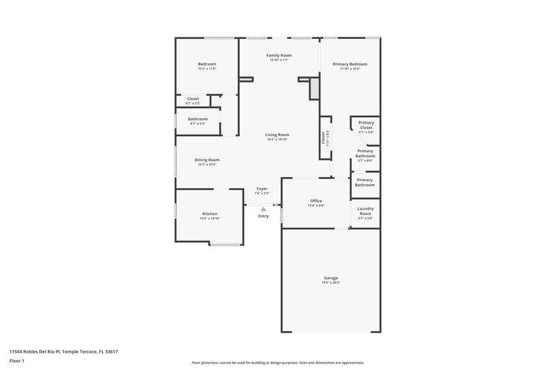 2,685/Mo, 11504 Robles del Rio Pl Temple Terrace, FL 33617 Floor Plan View