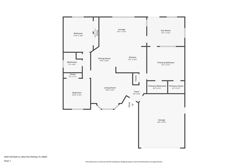 0/Mo, 4243 Tall Oak Ln New Port Richey, FL 34653 Floor Plan View