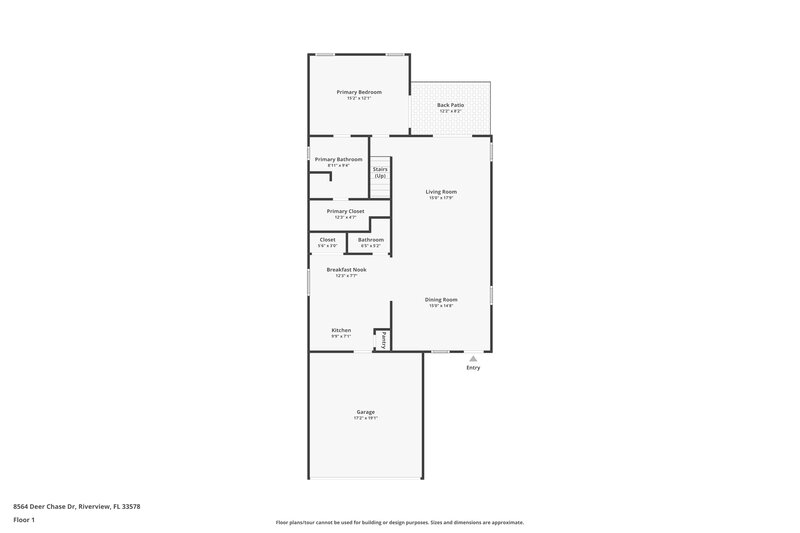 2,225/Mo, 8564 Deer Chase Dr Riverview, FL 33578 Floor Plan View