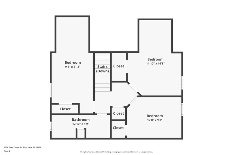 2,225/Mo, 8564 Deer Chase Dr Riverview, FL 33578 Floor Plan View 2